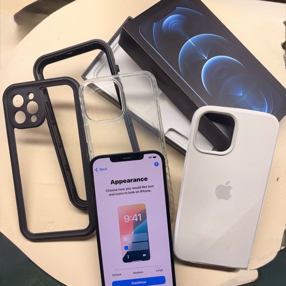 Apple iPhone 12 Pro Max pacific blue 128GB unlocked perfect condition w/ box